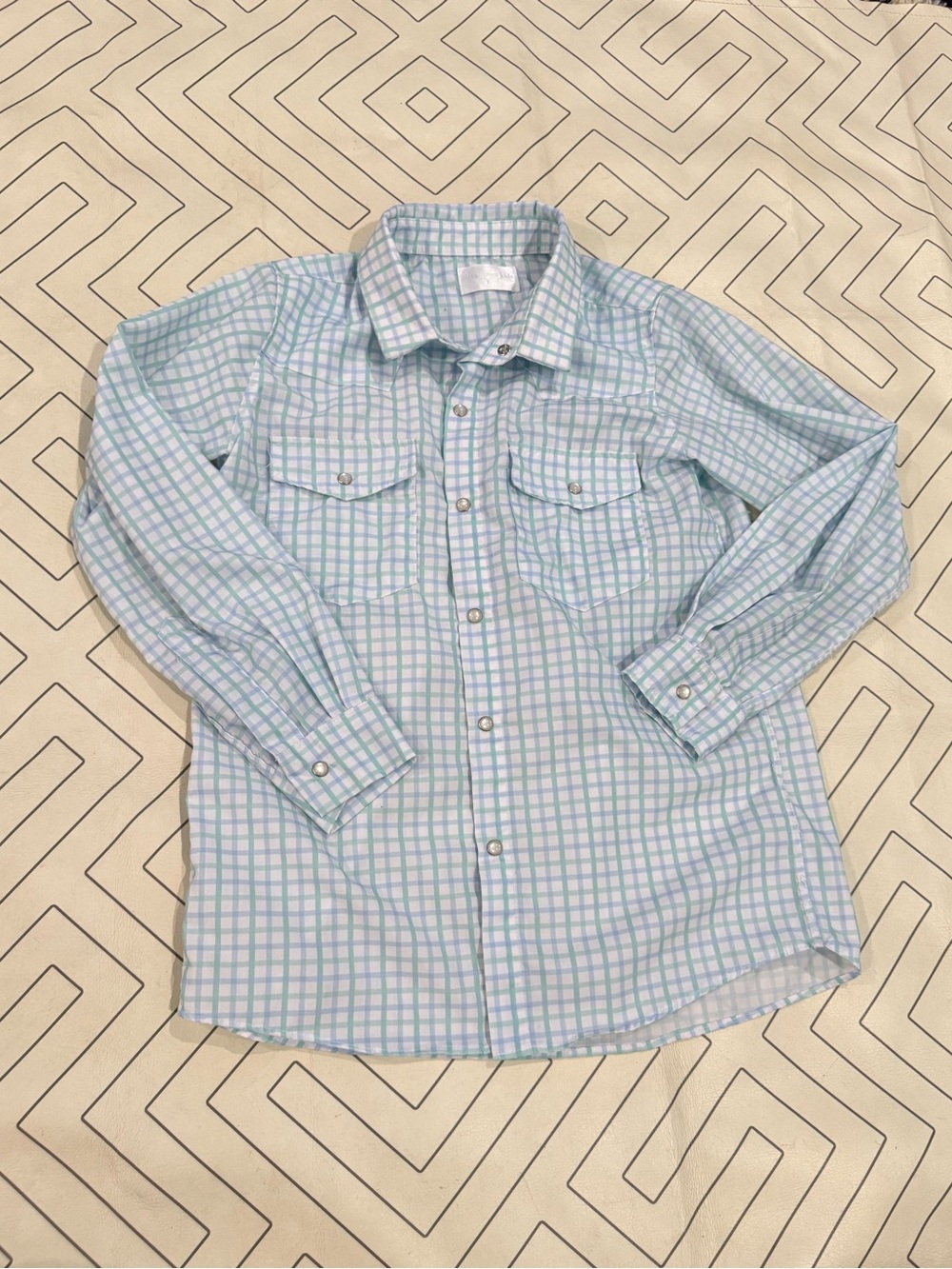 Eliza James Kids Plaid Snap Button Down